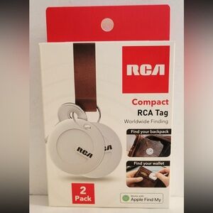 Tracking Tags RCA Compact Tags 2 Pack for Apple Find My iPhone iPad Mac